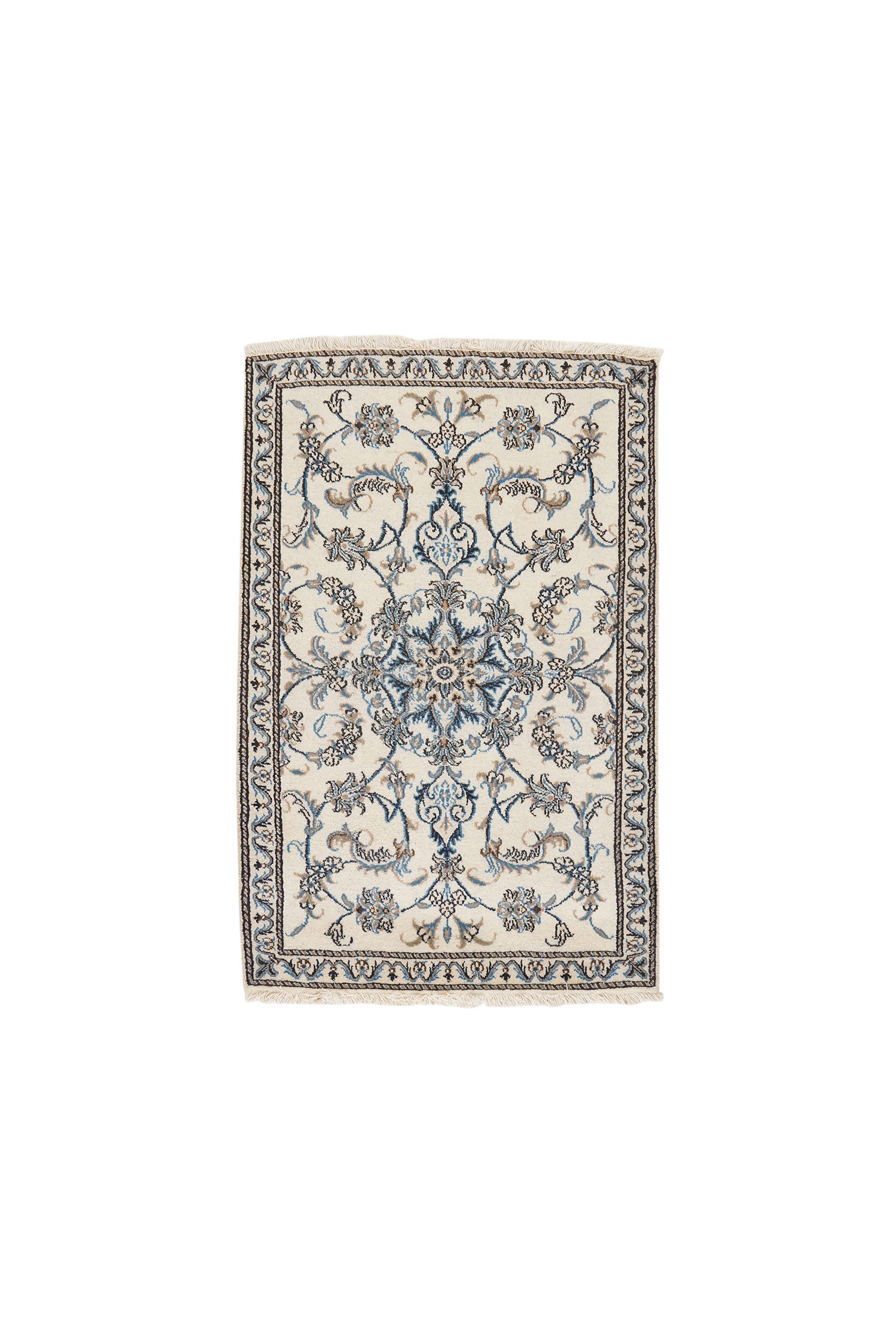 PersaTepp Teppich Nain Chorosan beige B/L: ca. 90x140 cm Nain Chorosan - beige/blau (90,00/140,00cm) - PersaTepp
