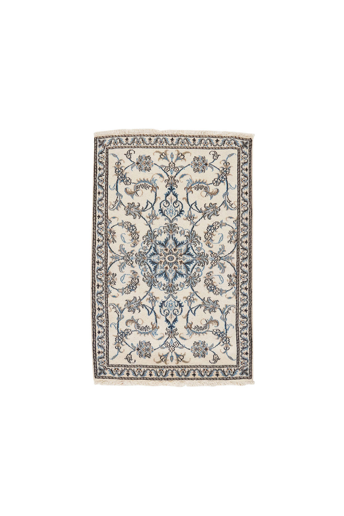PersaTepp Teppich Nain Chorosan beige B/L: ca. 90x140 cm Nain Chorosan - beige/blau (90,00/140,00cm) - PersaTepp