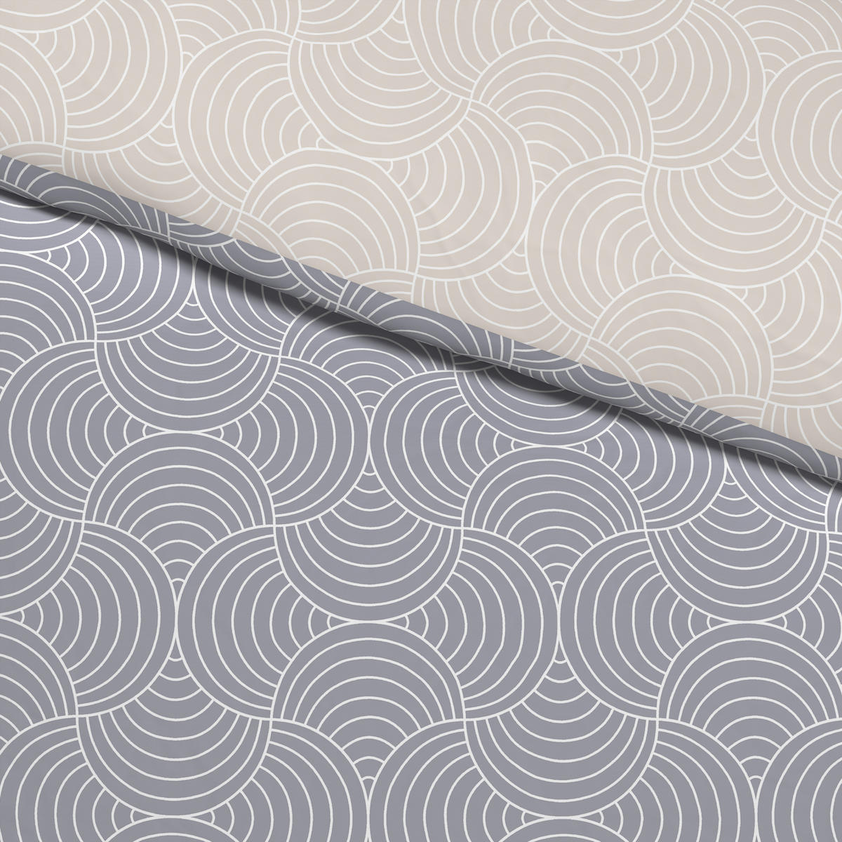 Baumwoll Bettwäsche Renforce Bettwäsche_Renforce_Bogen - beige/grau (155,00/220,00cm)