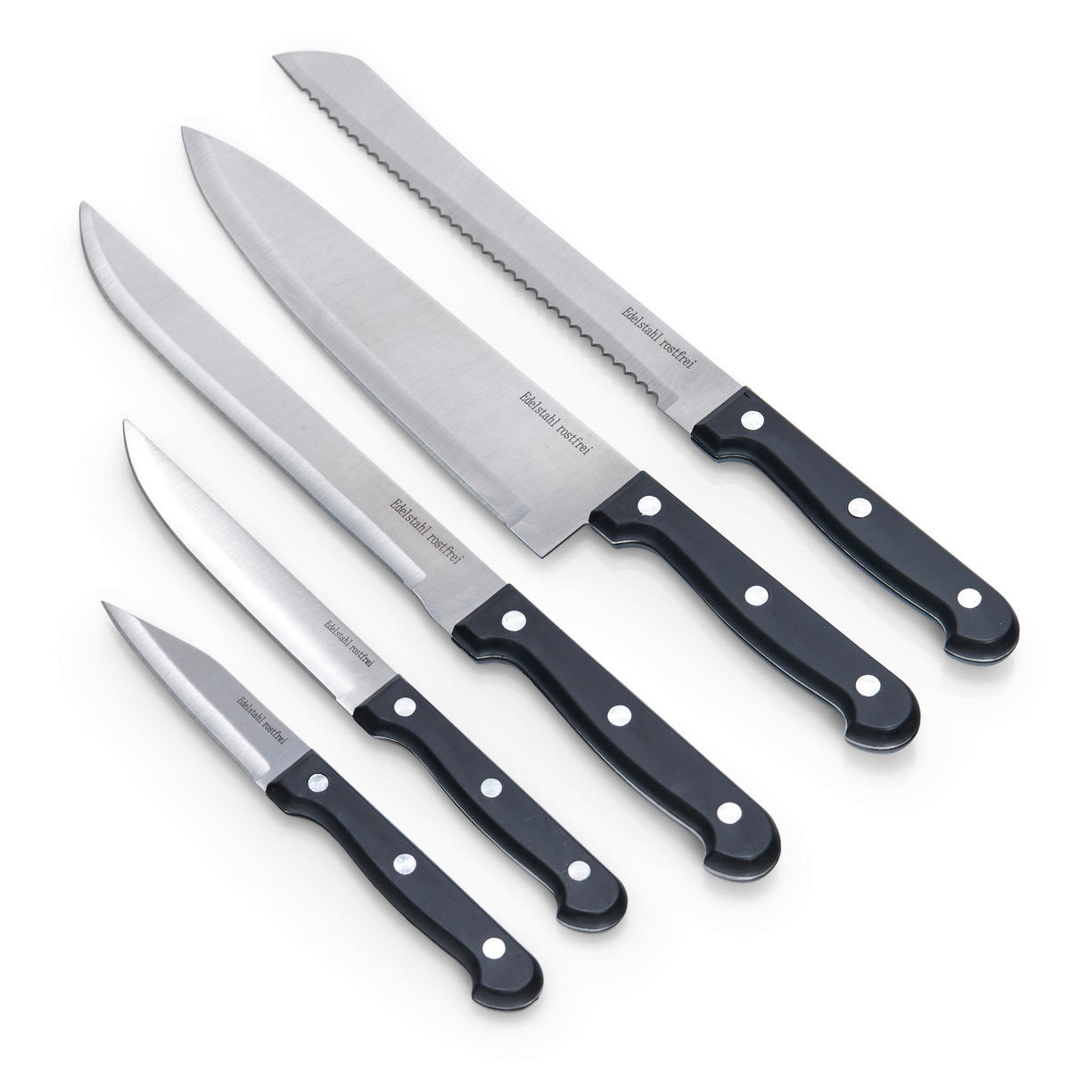 Zeller Messerblock-Set Messerblockset_6tlg. - schwarz (11,00/22,00cm) - Zeller