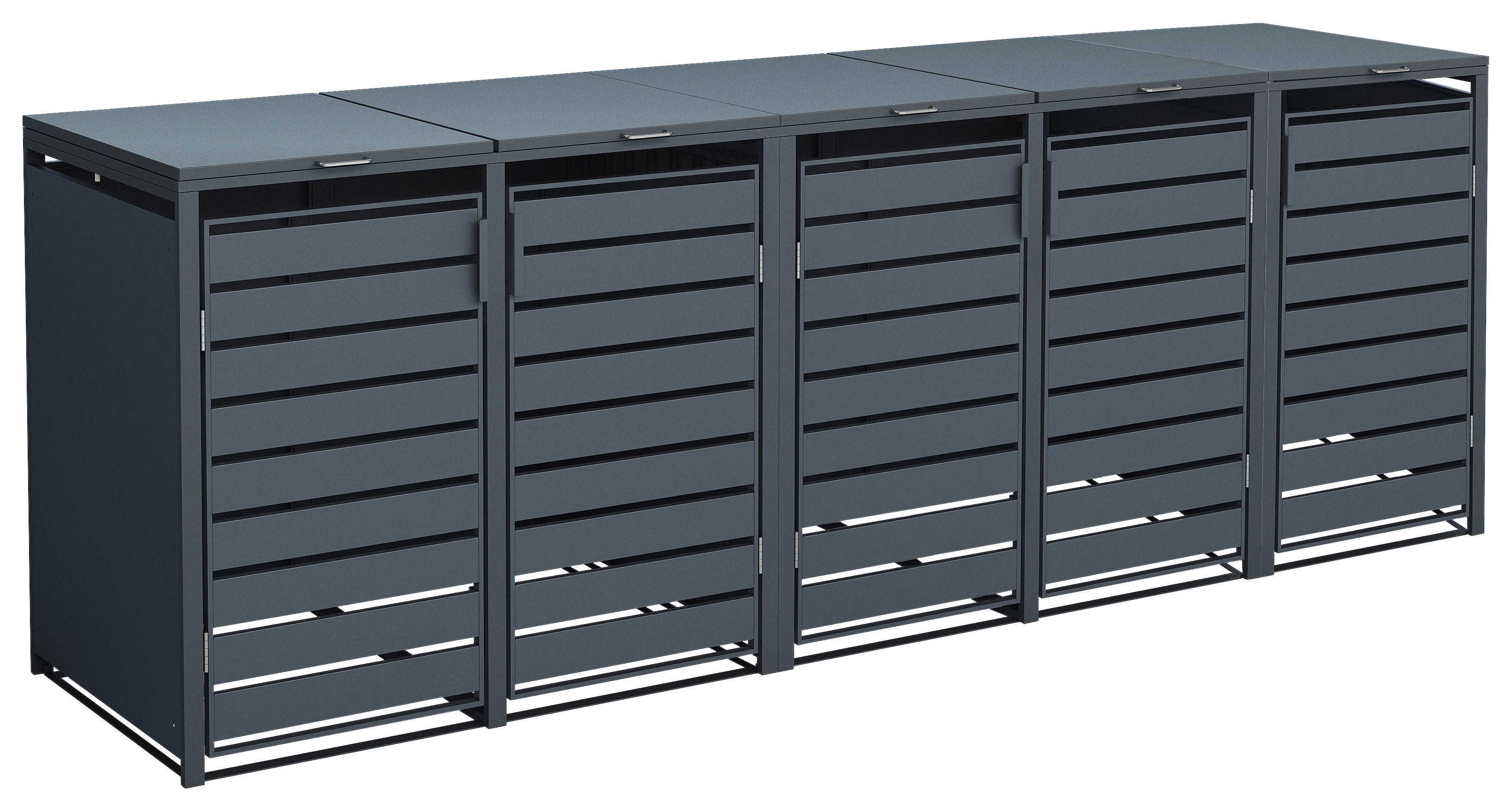 Westmann Mülltonnenbox5-fach Kubus 5-fach Kubus - anthrazit (332,00/116,00/80,00cm) - Westmann