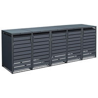 Westmann Mülltonnenbox5-fach Kubus 5-fach Kubus - anthrazit (332,00/116,00/80,00cm) - Westmann