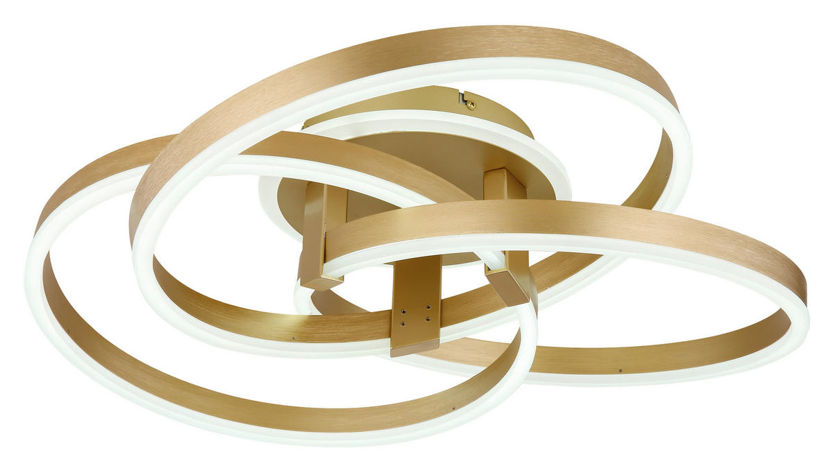 GLOBO Deckenleuchte gold Acryl Aluminium Metall B/H/T: ca. 57,5x20x60 cm 1 Brennstellen 67163-56G - gold (57,50/20,00/60,00cm) - GLOBO