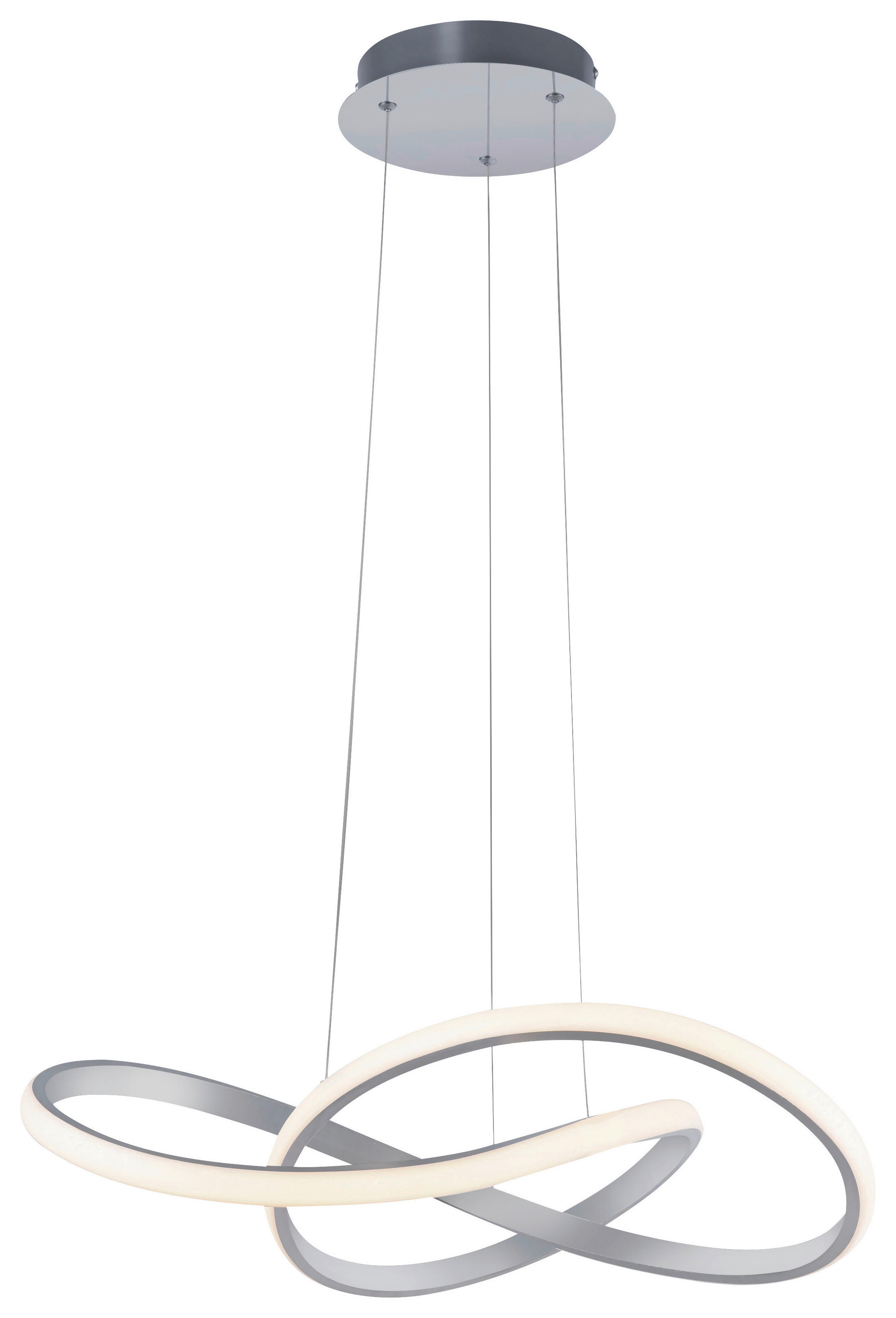 Just Light LED-Pendelleuchte MARIA 15402-95 Alu Aluminium Gummi H/D: ca. 120x57 cm 1.0 Brennstellen MARIA - Alu (57,00/120,00cm) - Just Light