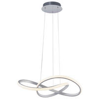 Just Light LED-Pendelleuchte MARIA 15402-95 Alu Aluminium Gummi H/D: ca. 120x57 cm 1.0 Brennstellen MARIA - Alu (57,00/120,00cm) - Just Light
