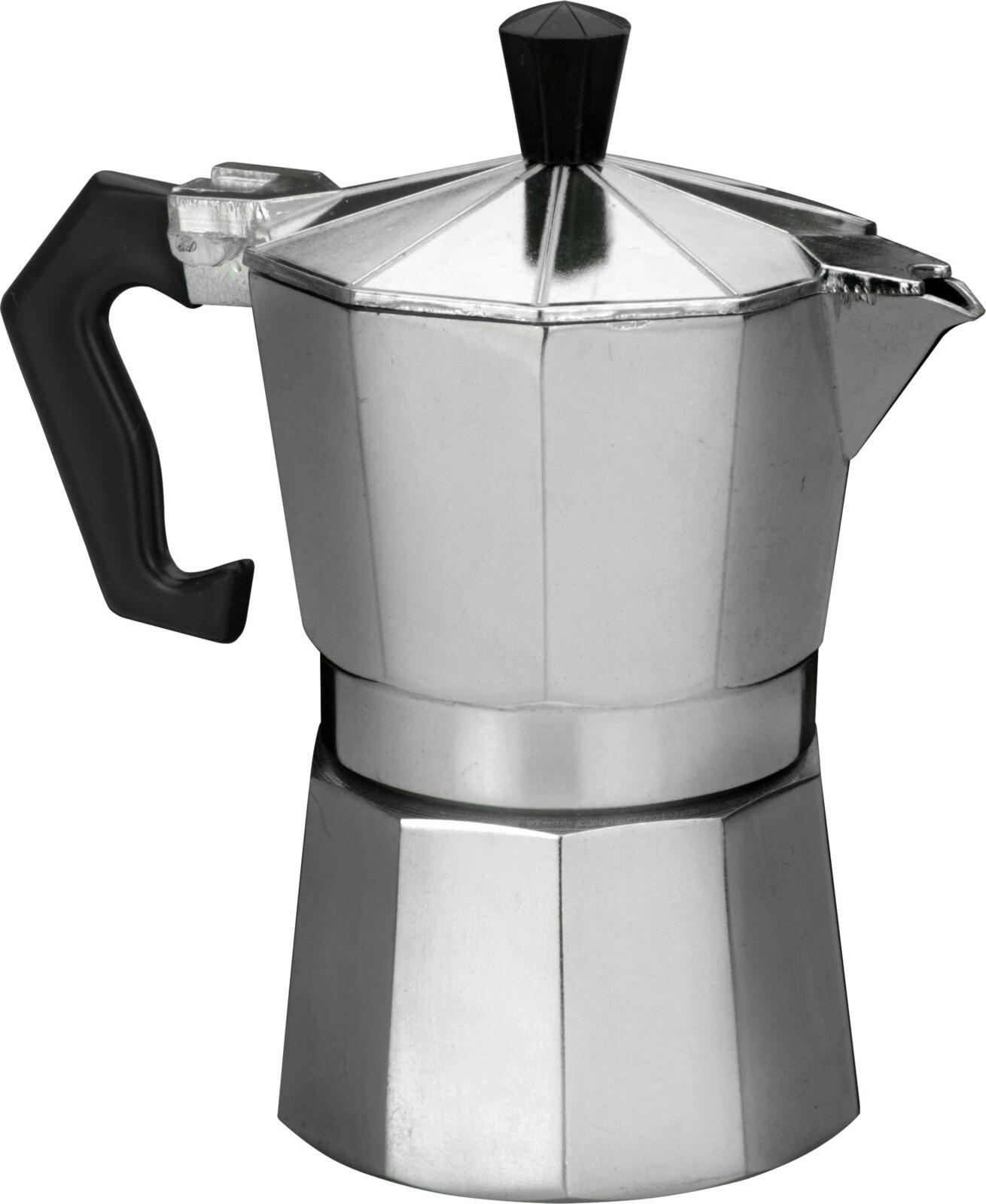 Espressokocher silber Aluminium