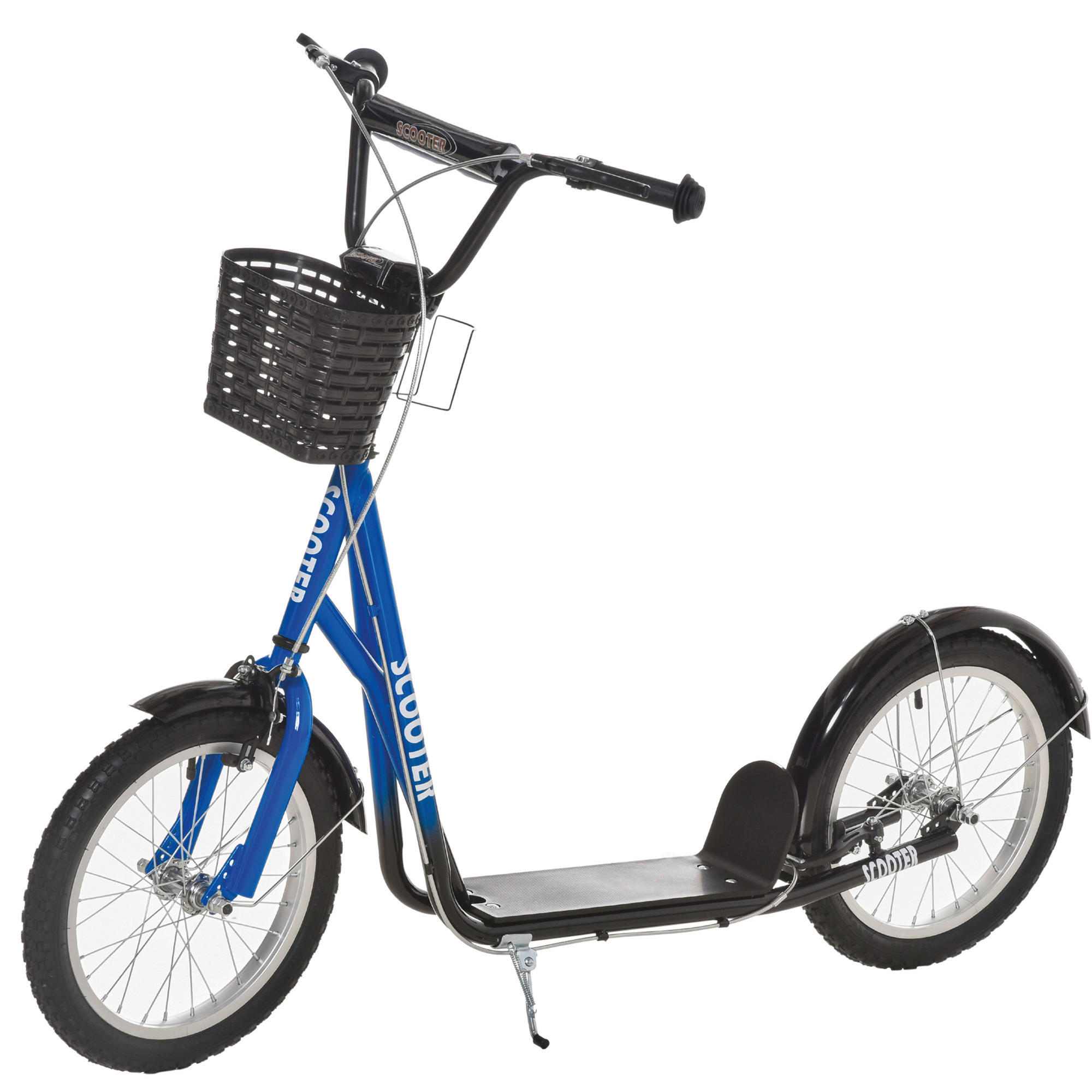 HOMCOM Kinderroller blau Kinderroller - blau/weiß (139,00/58,00/96,00cm) - HOMCOM