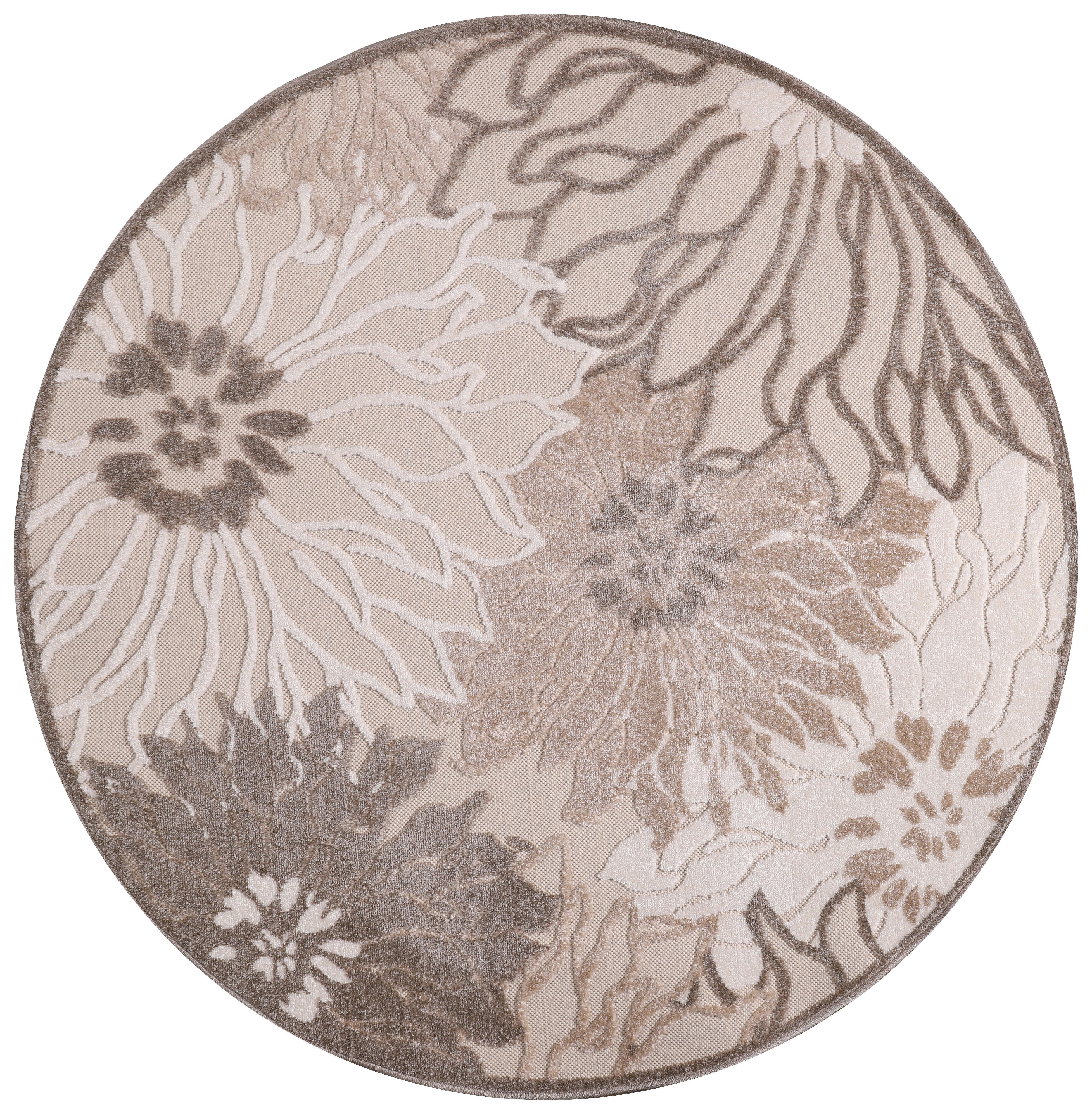 Sanat Outdoorteppich FLORAL creme B/L: ca. 150x150 cm FLORAL - creme (150,00/150,00cm) - Sanat