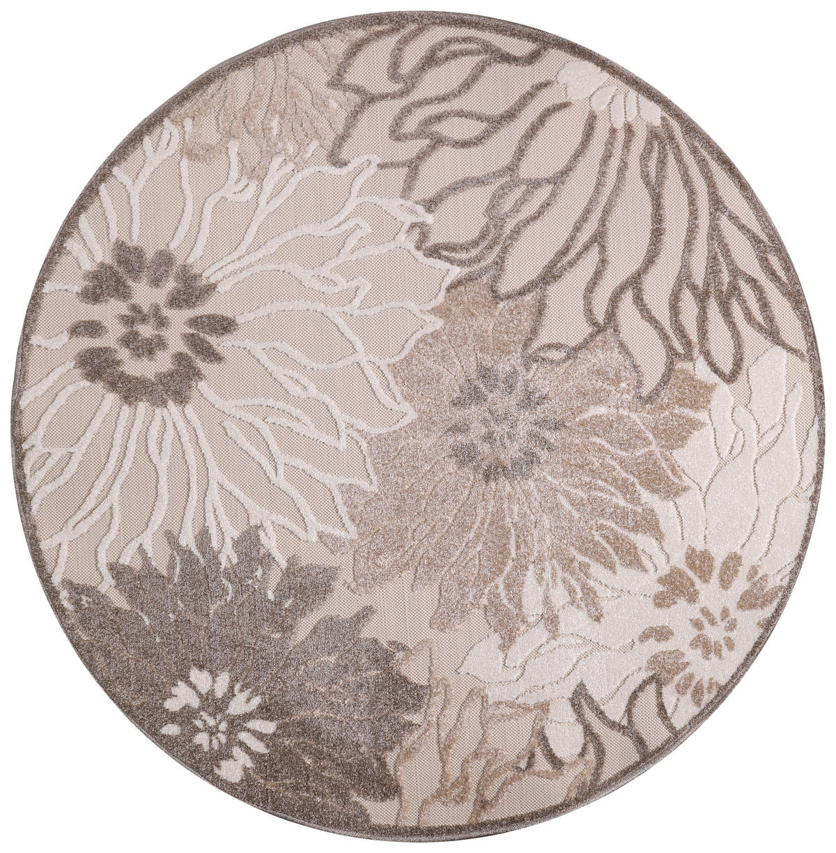 Sanat Outdoorteppich FLORAL creme B/L: ca. 150x150 cm FLORAL - creme (150,00/150,00cm) - Sanat