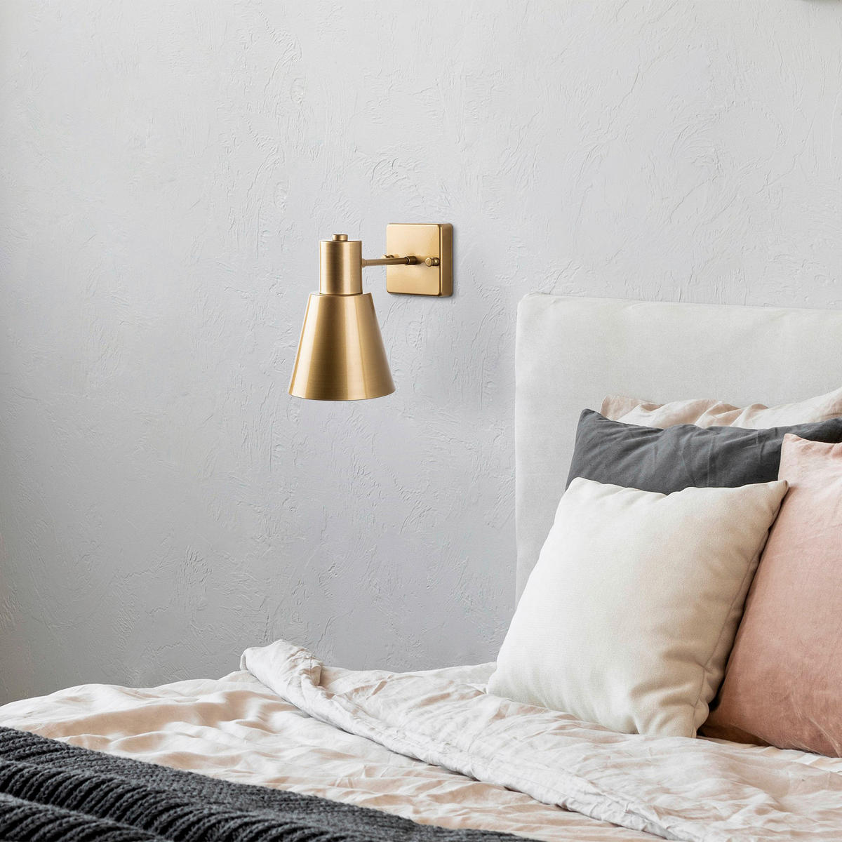 Opviq Wandleuchte gold Metall B/H/L: ca. 24x21x14 cm E27 1 Brennstellen Funnel - gold (14,00/24,00/21,00cm) - Opviq