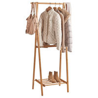Zeller Garderobenständer natur Bambus B/H/T: ca. 74x159x46 cm Garderobenständer - natur (74,00/159,00/46,00cm) - Zeller