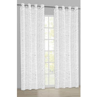 Ösenvorhang Samoa weiß B/L: ca. 135x245 cm Samoa - weiß (135,00/245,00cm) - POCOline