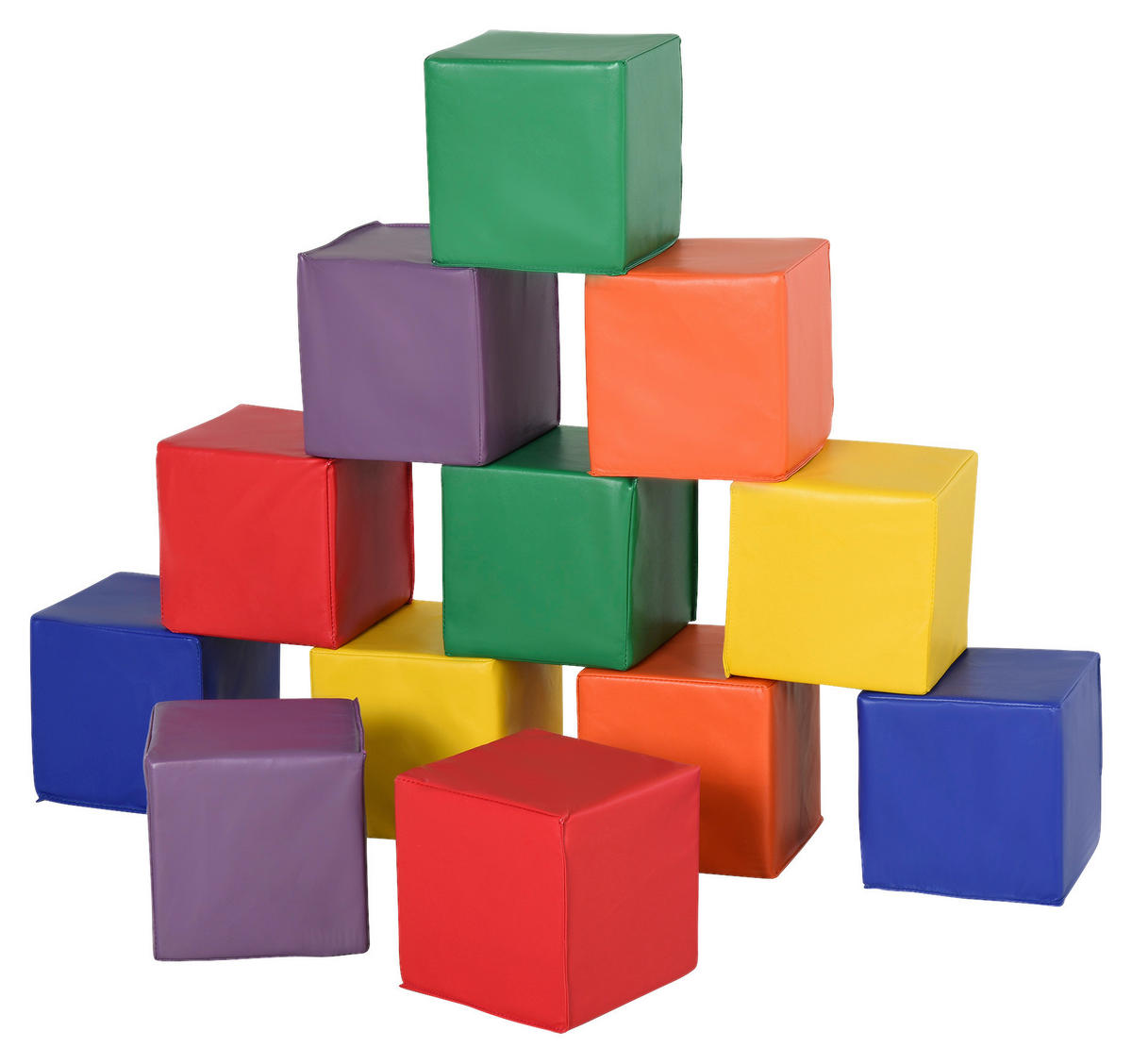 HOMCOM Schaumstoffblöcke B/H/T: ca. 20x20x20 cm Schaumstoffblöcke_12tlg. - bunt (20,00/20,00/20,00cm) - HOMCOM