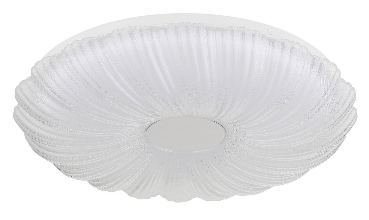 GLOBO Deckenleuchte weiß Satiniert Opal Metall Kunststoff H/D: ca. 7x38 cm 1 Brennstellen CAVENDISH - weiß/Satiniert (38,00/7,00cm) - GLOBO