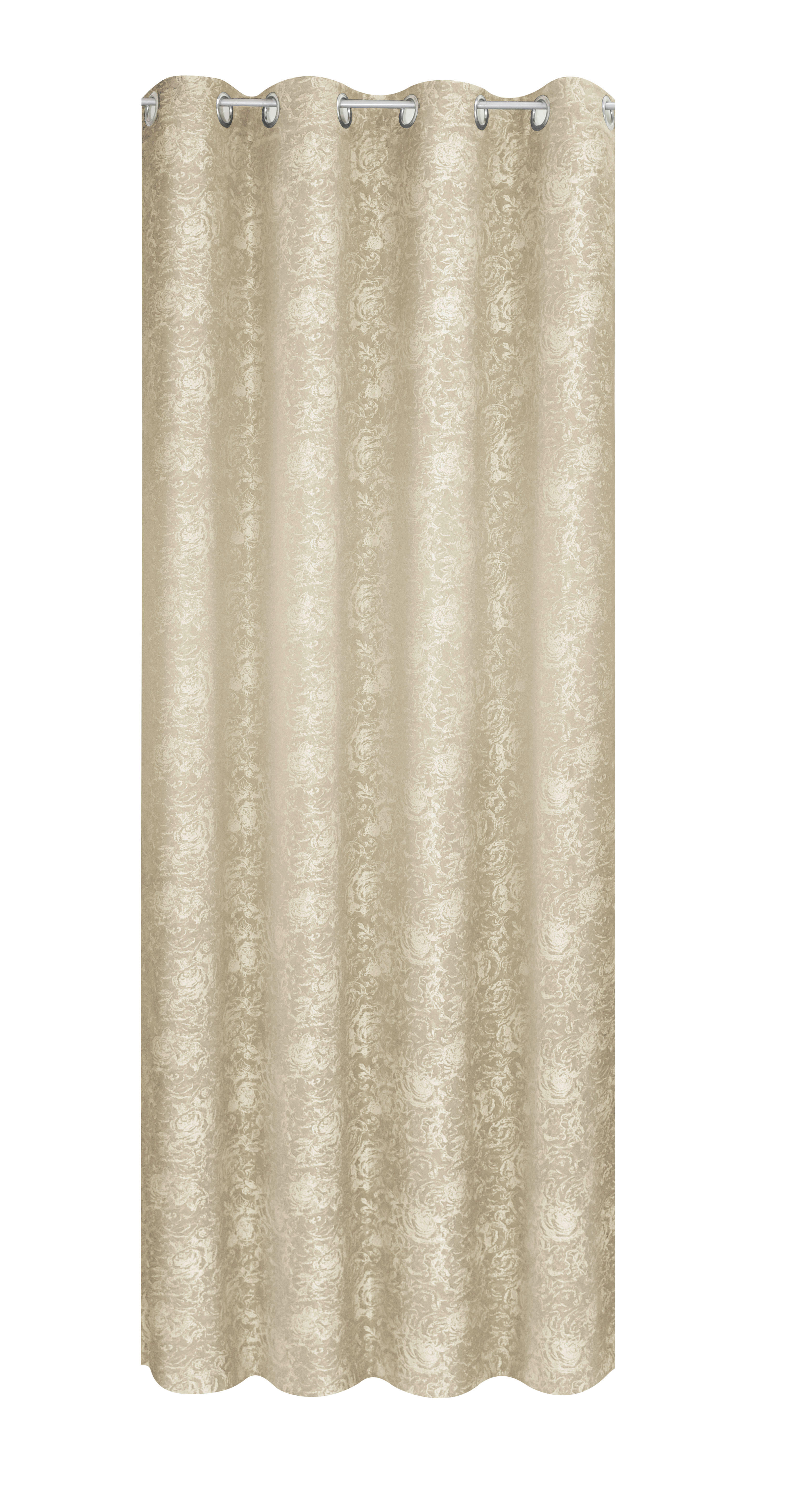 Ösenvorhang Roses beige B/H: ca. 140x245 cm Roses - beige (140,00/245,00cm) - POCOline