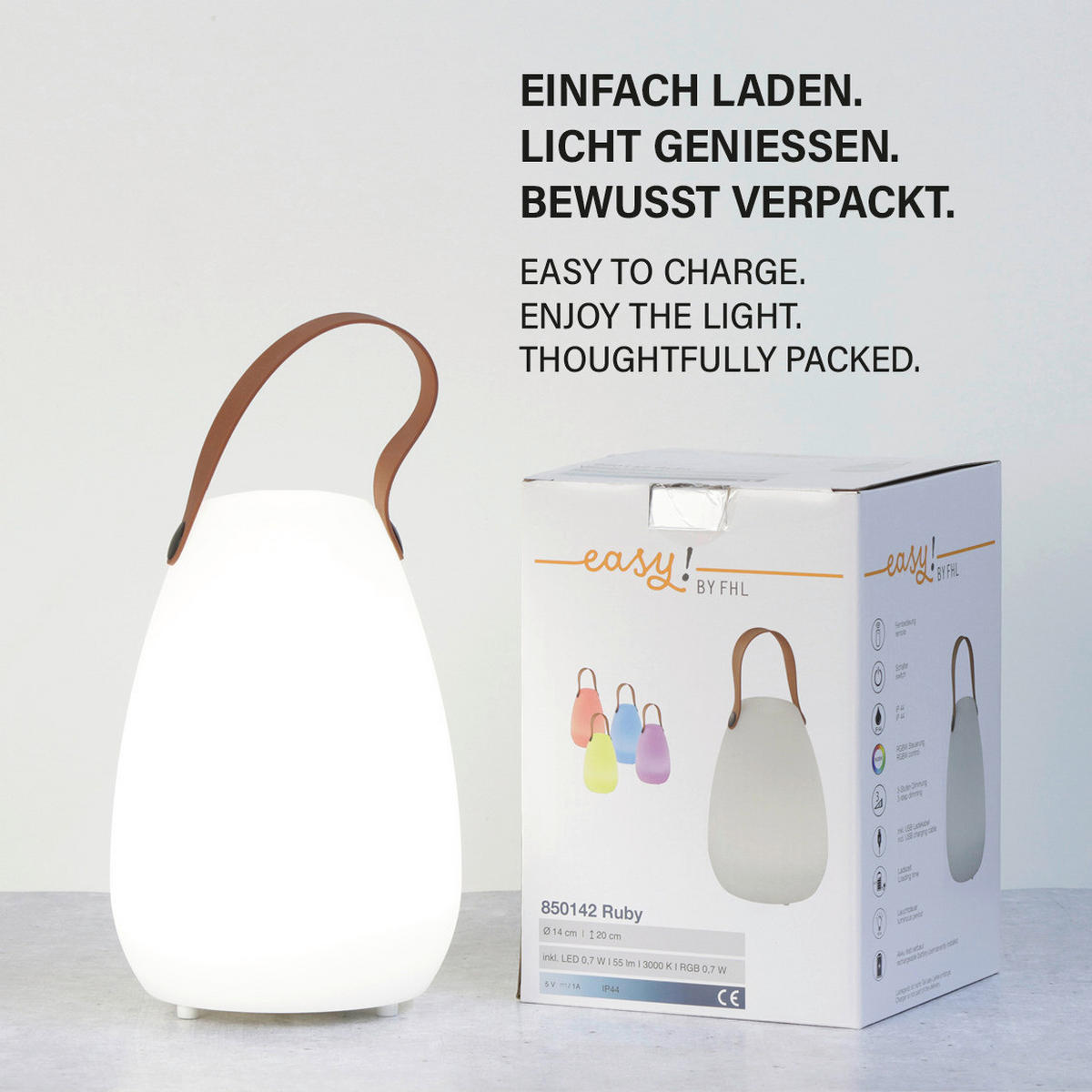 LED-Außenleuchte 850142 Ruby weiß H/D: ca. 20x14 cm Ruby - weiß (14,00/20,00cm) - easy! by FHL