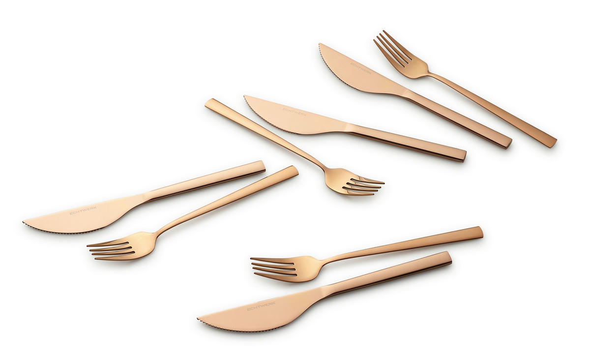 ECHTWERK Besteckset bronze Edelstahl 8 tlg. Pizzabesteckset_8tlg. - bronze (28,00/26,20/2,50cm) - ECHTWERK
