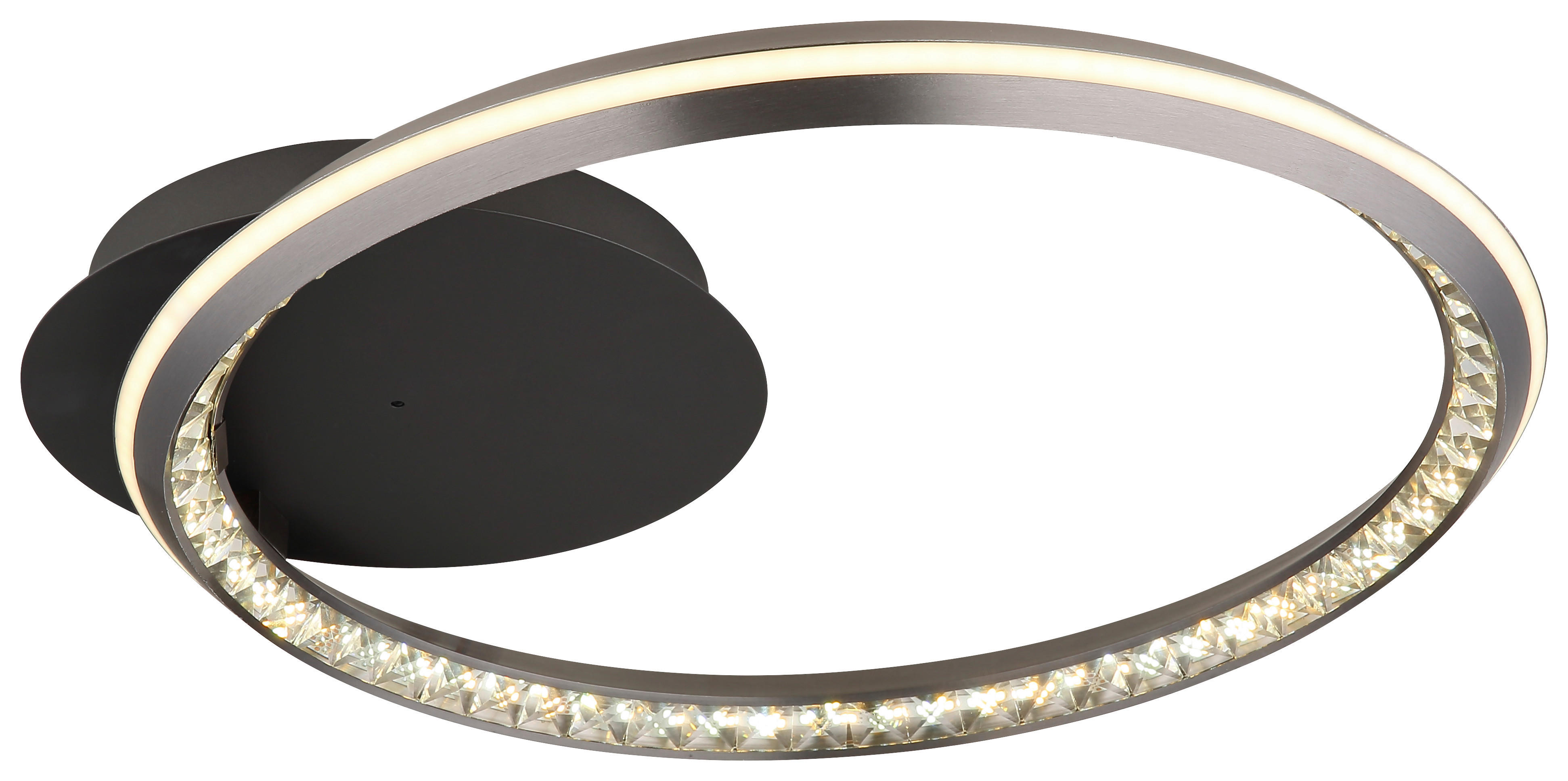 GLOBO LED-Deckenleuchte grau Metall Aluminium B/H/L: ca. 50x8x53 cm 1 Brennstellen ALAINA - grau (53,00/50,00/8,00cm) - GLOBO