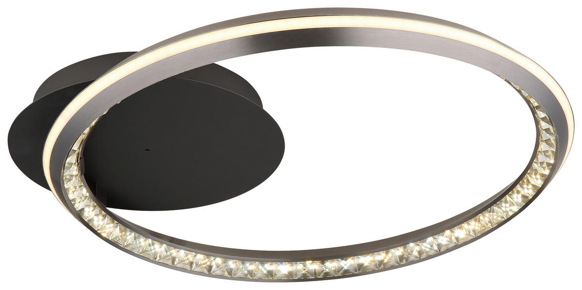 GLOBO LED-Deckenleuchte grau Metall Aluminium B/H/L: ca. 50x8x53 cm 1 Brennstellen ALAINA - grau (53,00/50,00/8,00cm) - GLOBO
