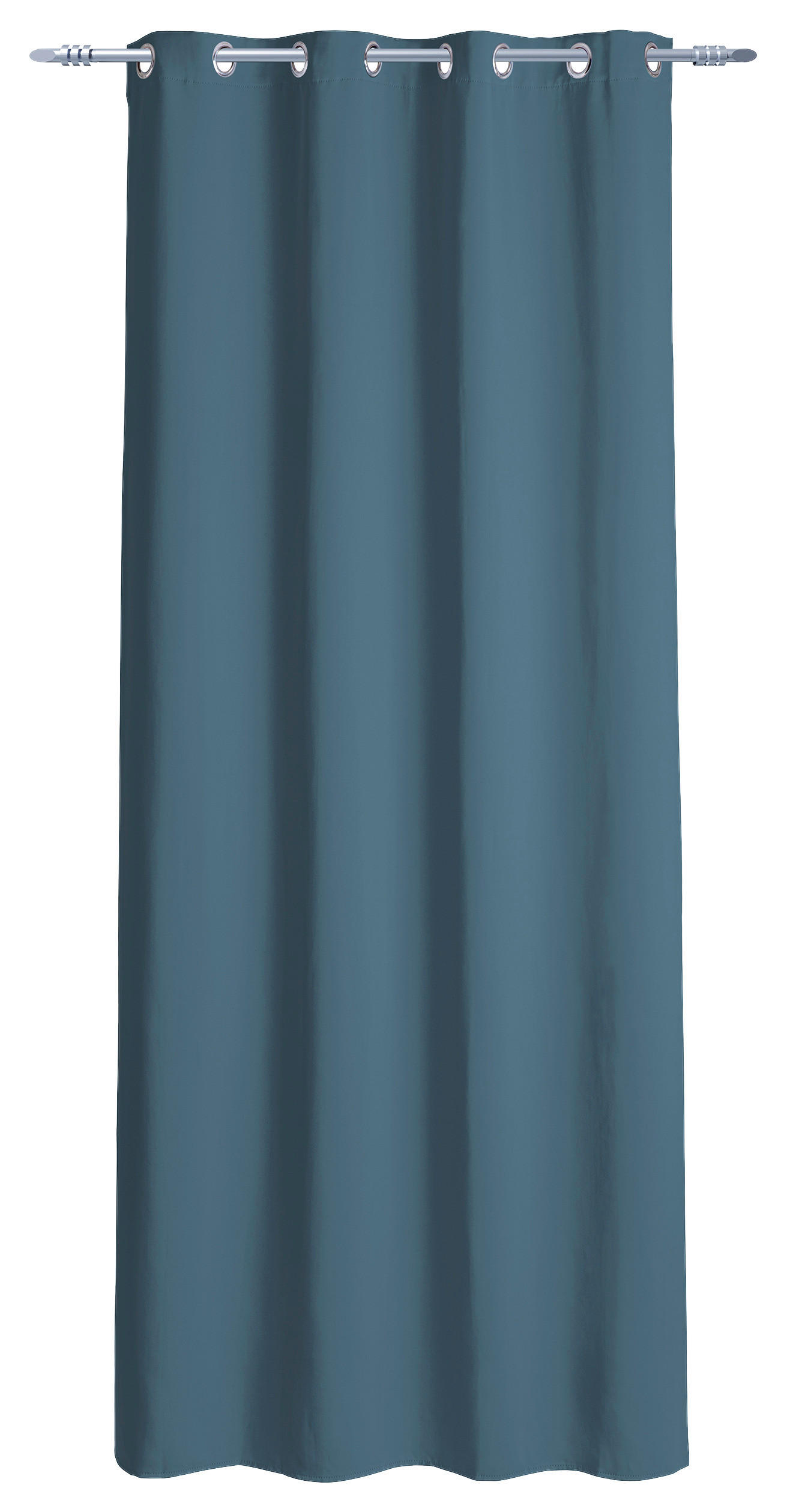 Thumbnail - Ösenvorhang Verona blau B/L: ca. 140x245 cm