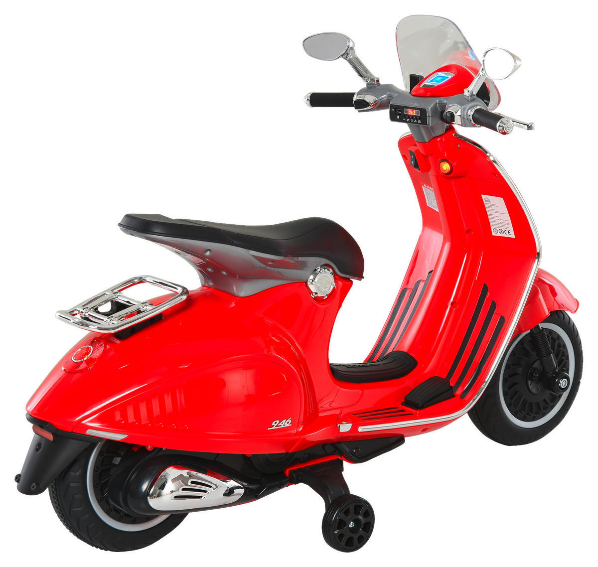 HOMCOM Kinder-Elektro-Motorrad rot B/H/L: ca. 49x75x108 cm Elektrisches_Kindermotorrad - rot (108,00/49,00/75,00cm) - HOMCOM