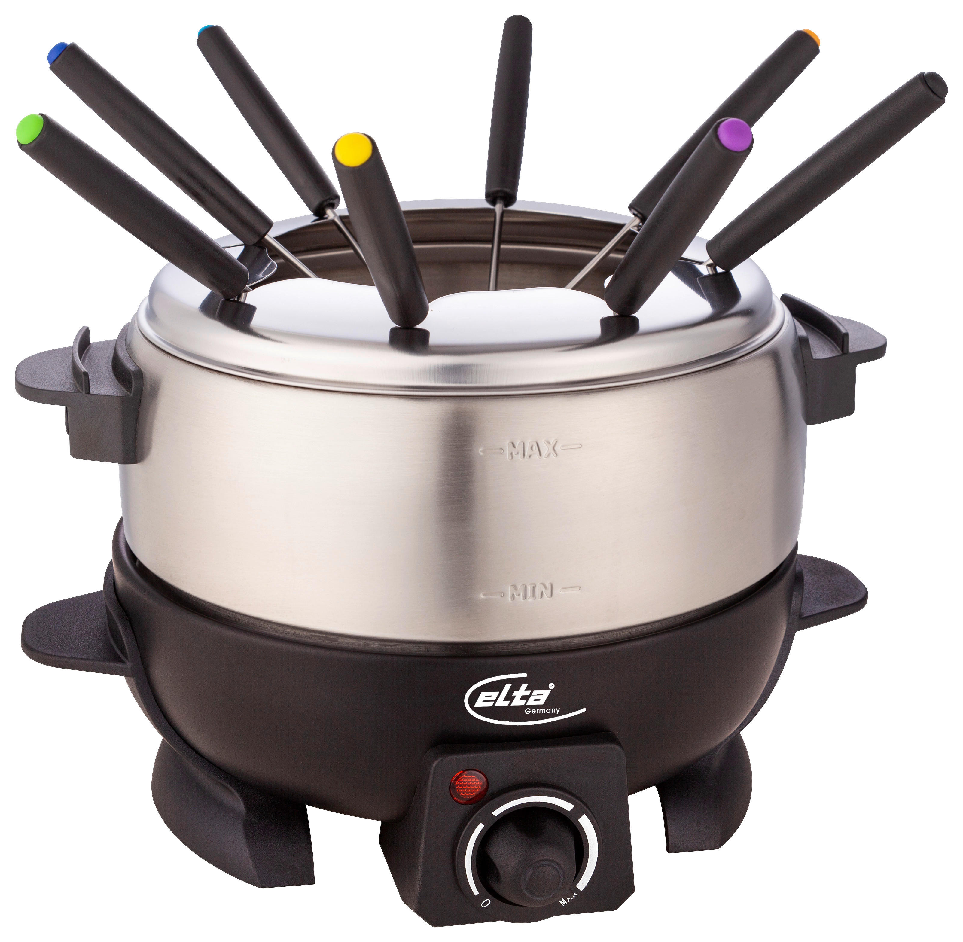 Elta Fondue-Set FD-800 Edelstahl Fondueset - schwarz/Edelstahl - Elta