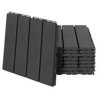 Outsunny Terrassenfliese schwarz B/L: ca. 30x30 cm Terrassenfliese - schwarz (30,00/30,00/2,00cm) - Outsunny