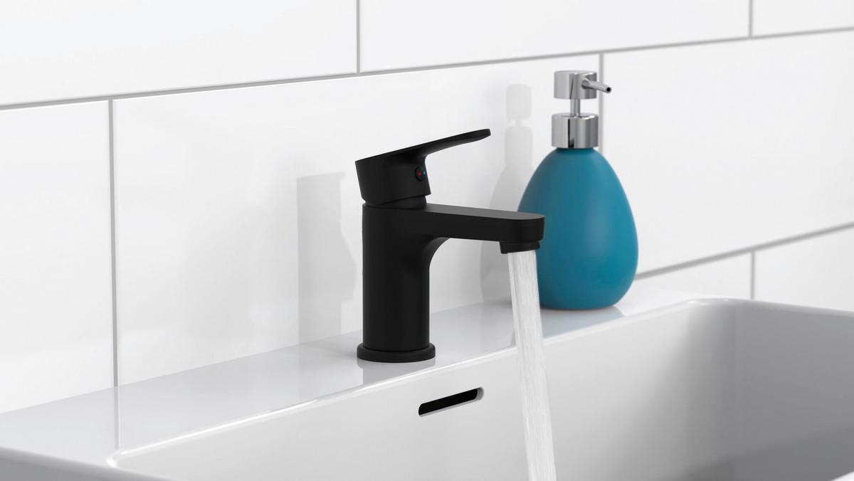 Armaturen mattschwarz Waschtischarmatur_Claudio schwarz - mattschwarz (20,60/10,00/15,30cm) - Eisl