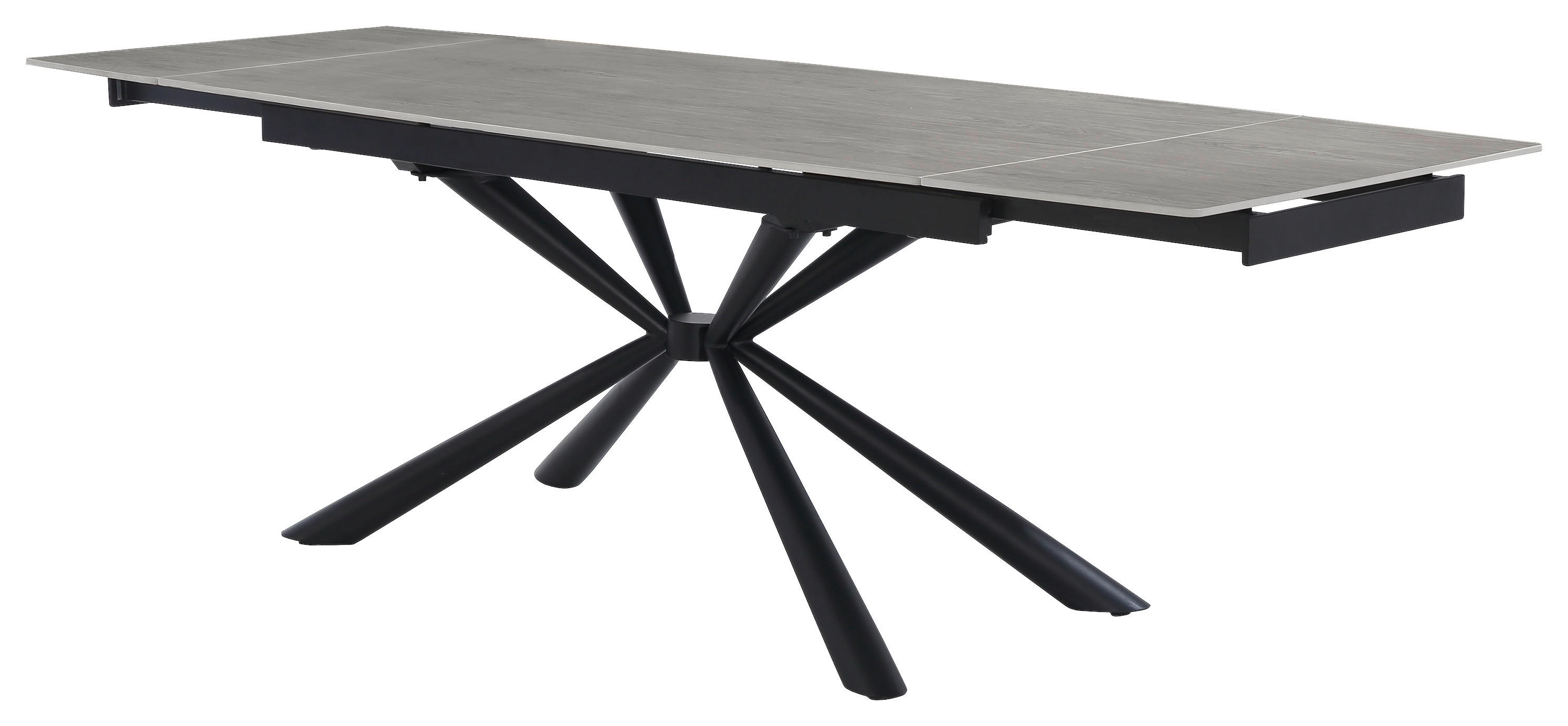 Esstisch  grau Stone Optik B/H/T: ca. 160x76x90 cm Fargo_Esstisch_6003721 - schwarz/grau (160,00/76,00/90,00cm)