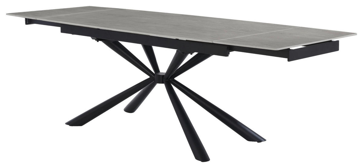 Esstisch  grau Stone Optik B/H/T: ca. 160x76x90 cm Fargo_Esstisch_6003721 - schwarz/grau (160,00/76,00/90,00cm)