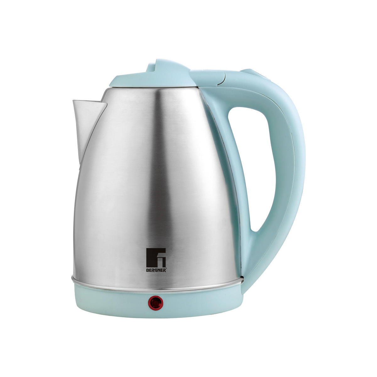 BERGNER Wasserkocher BG-50005-BL blau Edelstahl Kunststoff B/H/L: ca. 24x16x21 cm ca. 1,8 l RETRO - blau (21,00/24,00/16,00cm) - BERGNER