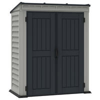 VCM Gerätehaus grau B/H/L: ca. 171x202x92 cm Gerätehaus mit Drehtür - grau (92,00/171,00/202,00cm) - VCM