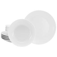 CreaTable Tafelservice Luna weiß Porzellan 12 tlg. Luna - weiß - CreaTable