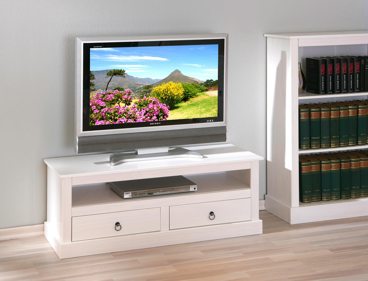 TV-Kommode Provence weiß lackiert B/H/T: ca. 118x45x39 cm Provence - weiß (118,00/45,00/39,00cm) - Inter Link