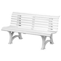 Blome Sitzbank Helgoland weiß Kunststoff B/H/L: ca. 64x80x150 cm Helgoland - weiß (150,00/64,00/80,00cm) - Blome