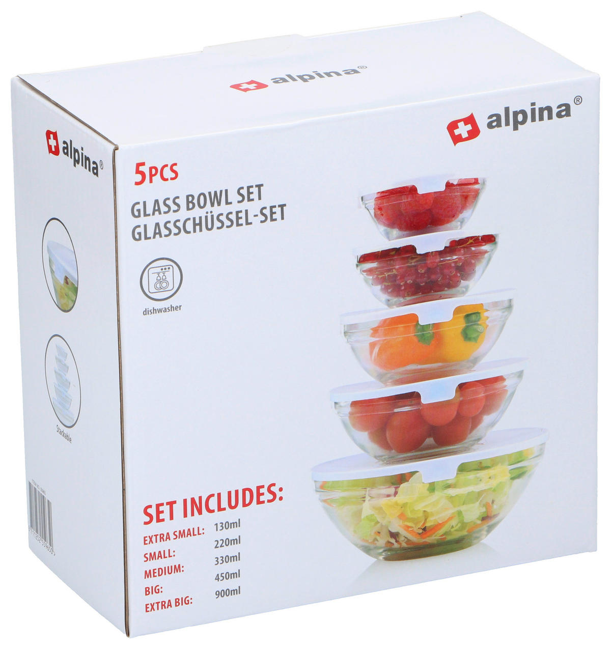 Alpina Schüssel-Set klar Glas Glasschüsselset_10tlg. - klar - Alpina
