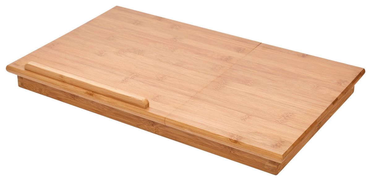 Zeller Betttablett natur Bambus B/H/L: ca. 55x22x33 cm Betttablett_mit_Leseklappe - natur (33,00/55,00/22,00cm) - Zeller