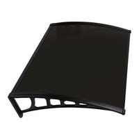 Burtas Vordach Vordach Crocus schwarz B/H/L: ca. 120x23x80 cm Crocus - schwarz (80,00/120,00/23,00cm) - Burtas Vordach