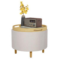 HOMCOM Hocker weiß B/H/L: ca. 56x56x42 cm Sitzhocker - weiß (42,00/56,00/56,00cm) - HOMCOM