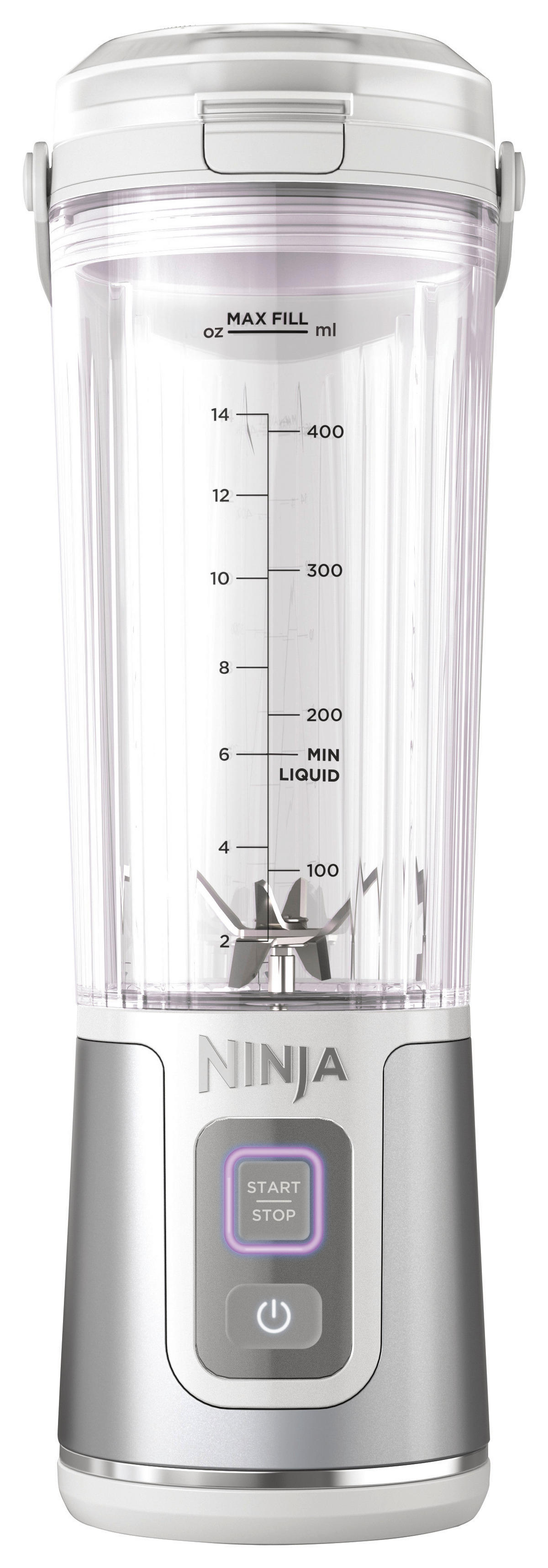 Ninja Standmixer weiß Kunststoff Edelstahl B/H/L: ca. 9x27x8,5 cm Blast BC151EUWH - weiß (8,50/9,00/27,00cm) - Ninja