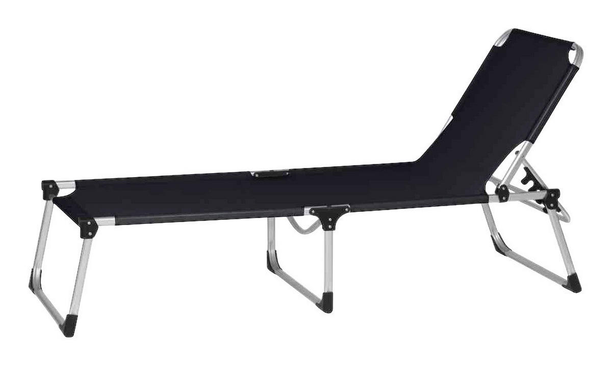 Gardamo Gartenliege ALU-XXL schwarz Aluminium ALU-XXL - schwarz - Gardamo