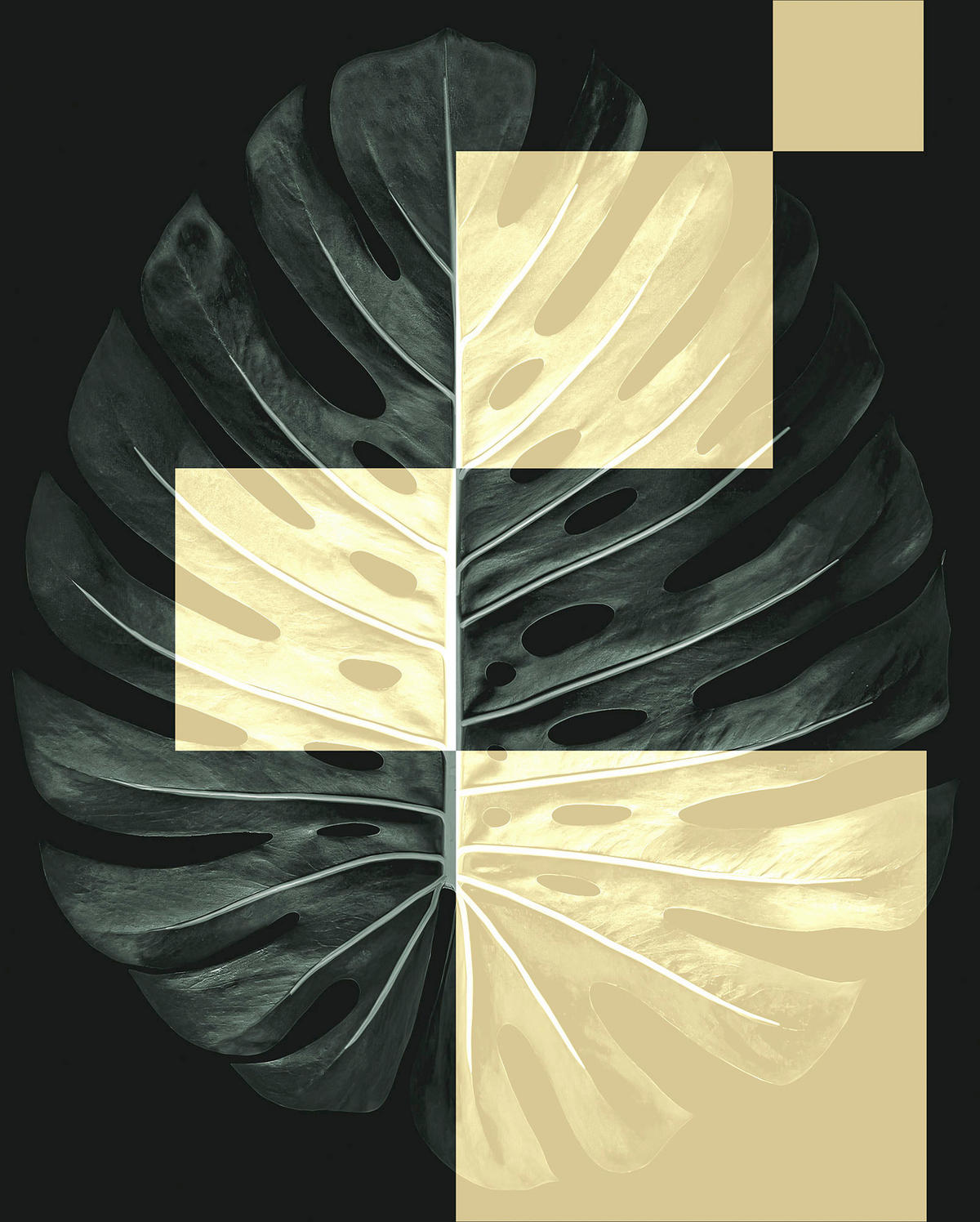 Komar Poster Monstera Theatre Blätter B/L: ca. 40x50 cm Monstera Theatre - (40,00/50,00cm) - Komar