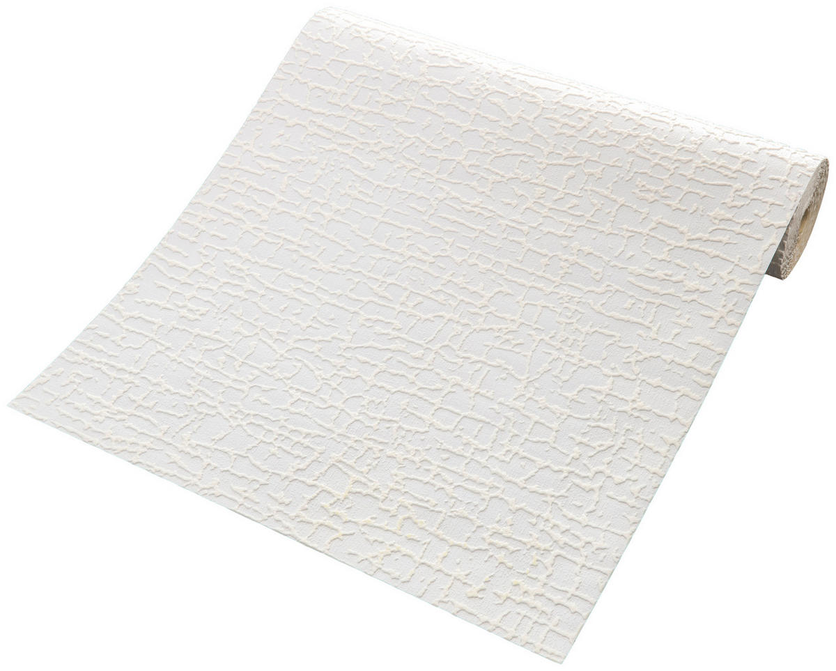 UGEPA Vinyltapete Struktur weiß B/L: ca. 53x1005 cm Vinyltapete_D83100 - weiß (53,00/1005,00cm) - UGEPA