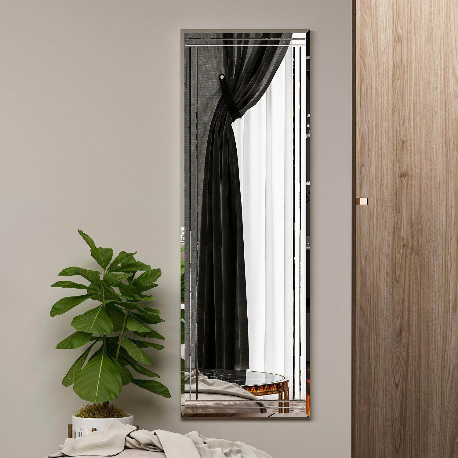 Wandspiegel Buhem transparent Glas B/H/T: ca. 120x40x3,5 cm Buhem - transparent (120,00/40,00/3,50cm) - moebel17