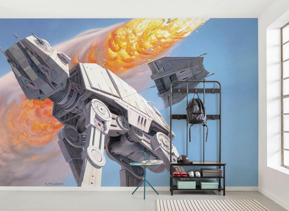 Komar Fototapete Star Wars RMQ Hoth Battle AT-AT multicolor B/H: ca. 500x250 cm Star Wars RMQ Hoth Battle AT-AT - multicolor (500,00/250,00cm) - Komar