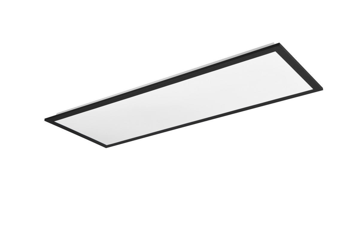 Reality LED-Deckenleuchte Beta R67668032 schwarz Metall B/H/T: ca. 80x5x29,5 cm 1 Brennstellen Beta - schwarz (80,00/5,00/29,50cm) - Reality