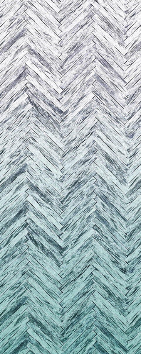 Komar Fototapete Herringbone Mint Panel B/L: ca. 100x250 cm Herringbone Mint Panel - (100,00/250,00cm) - Komar