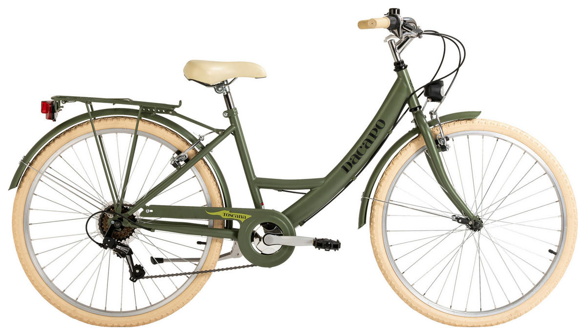 DaCapo City-Bike Toscana TOSCANA 26 Zoll Rahmenhöhe 41 cm 6 Gänge grün grün ca. 26 Zoll Toscana - grün - DaCapo