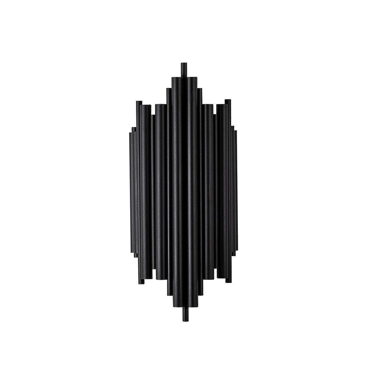 Opviq Wandleuchte Reis schwarz Metall B/H/T/L: ca. 22x50x22x11 cm E14 1 Brennstellen Reis - schwarz (11,00/22,00/50,00cm) - Opviq