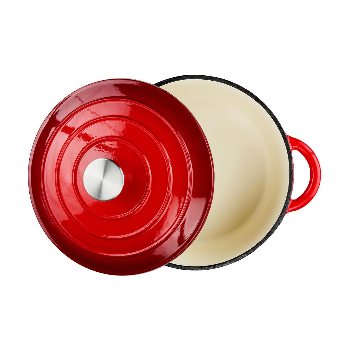 alpina Bräter rot Eisen D: ca. 24 cm Bräter_rund - rot (24,00cm) - Alpina